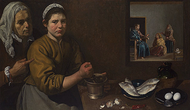 Cristo en casa de Marta y María, 1618, Diego Velázquez