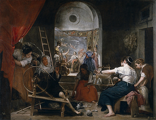 La fábula de Aracne o Las hilanderas, hacia 1657, Diego Velázquez