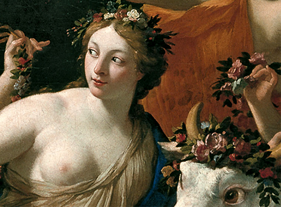 El rapto de Europa, 1640, Simon Vouet, detalle