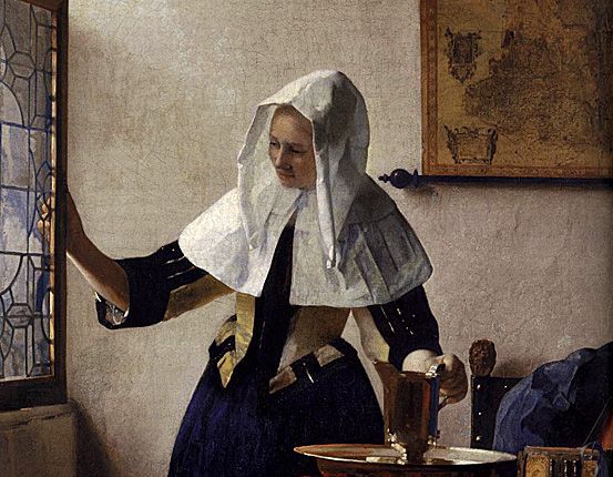 Mujer con una jarra de agua, hacia 1670, Johannes Vermeer