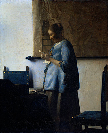 Mujer de azul leyendo una carta, Vermeer