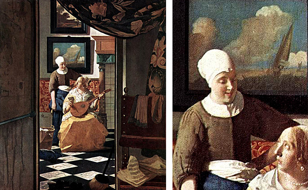 La carta de amor, hacia 1669-1670, Johannes Vermeer, Amsterdam, Rijksmuseum