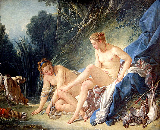 Diana saliendo del baño, 1742, François Boucher, Paris, Museo del Louvre