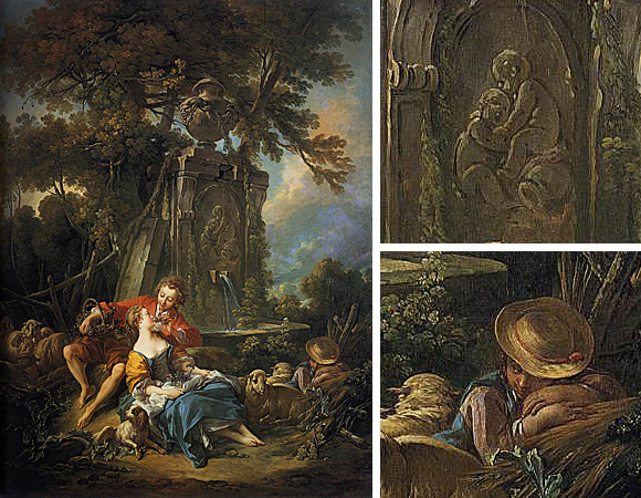 Escena pastoral, hacia 1730, François Boucher