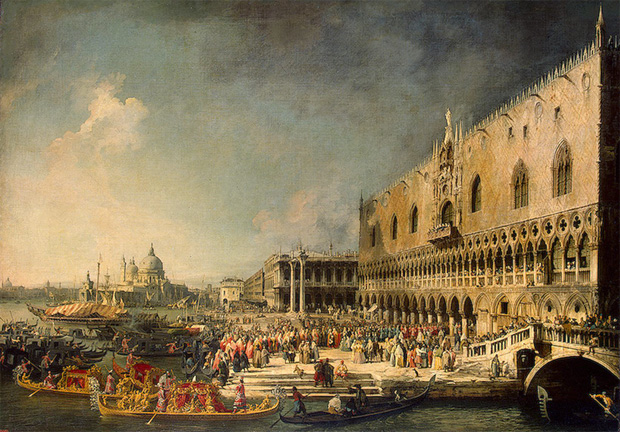 La llegada del embajador de Francia, hacia 1735, Canaletto