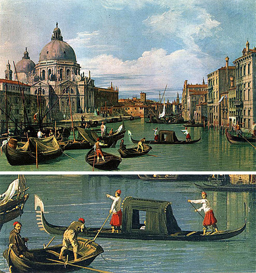 Le Grand Canal et l'église Santa Maria della Salute, Canaletto