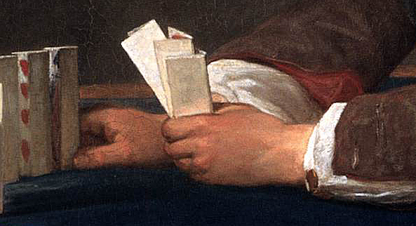 El castillo de naipes, Jean Simeon Chardin, detalle