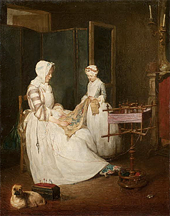 La mère laborieuse, 1740, Jean Siméon Chardin