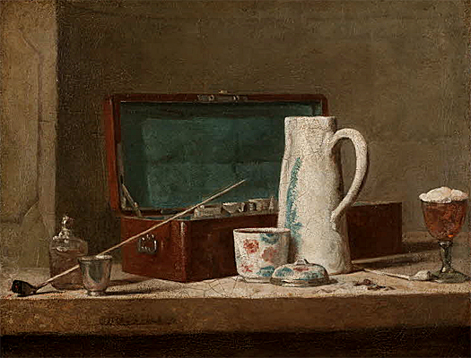 Pipas y vasos, 1737, Jean Siméon Chardin