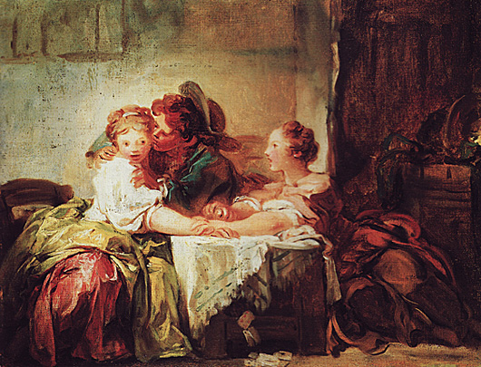 L'Enjeu perdu ou le baiser gagné, 1756-1761, Jean Honoré Fragonard