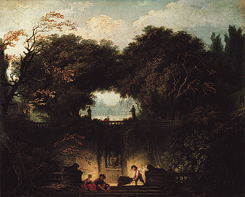 Les jardins de la villa d'Este, 1760-1763, Fragonard