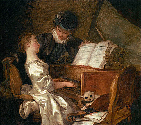 La leçon de musique, 1769 ?, Jean Honoré Fragonard