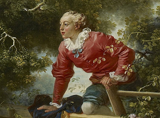 La Rencontre, 1771-1773, Jean Honoré Fragonard, détail