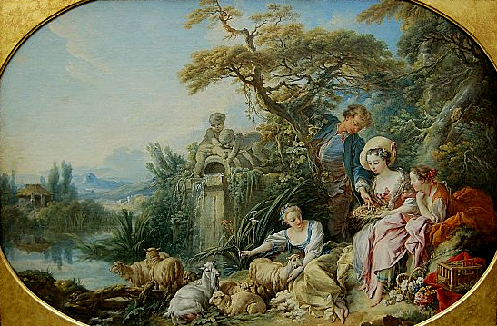 Los presentes del pastor o El nido, hacia 1740, François Boucher