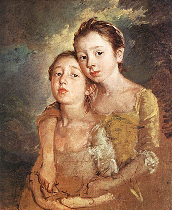 Mary y Margaret hijas del pintor, 1759, Thomas Gainsborough