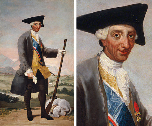 Carlos III en traje de caza, vers 1787, Francisco de Goya