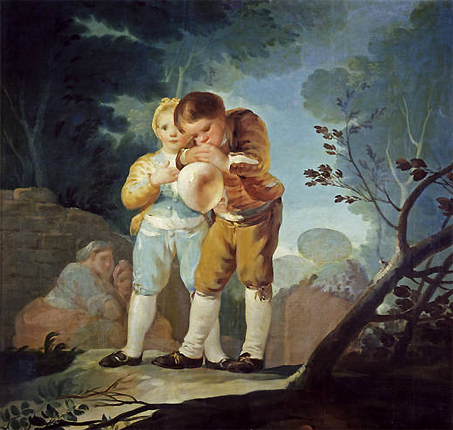 Niños inflando una vejiga, 1777-1778, Francisco de Goya