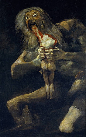 Saturne dévorant ses enfants, 1820-1823, Francisco de Goya
