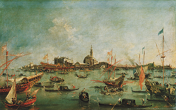 El dux en el Bucintoro se dirige a San Nicolò di Lido, c. 1766-70, Francesco Guardi