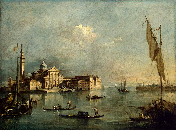 Vista de San Giorgio Maggiore en Venecia, c. 1780-1782, Francesco Guardi