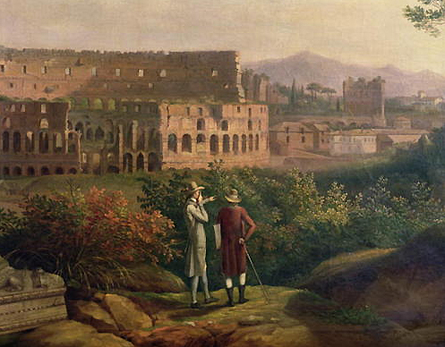 Goethe admirant le Colisée, vers 1790, Jakob-Philipp Hackert