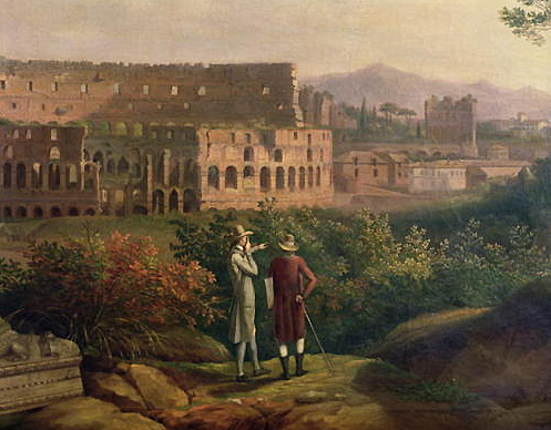 Goethe contemplando el Coliseo, hacia 1790, Jacob-Philipp Hackert