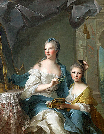 Madame Marsollier y su hija, 1749, Jean-Marc Nattier