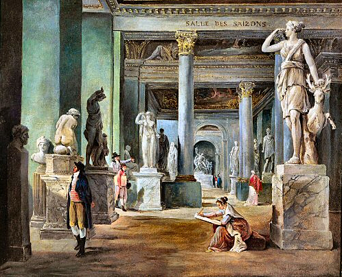 La Sala de las Estaciones del Louvre, hacia 1802-1803, Hubert Robert