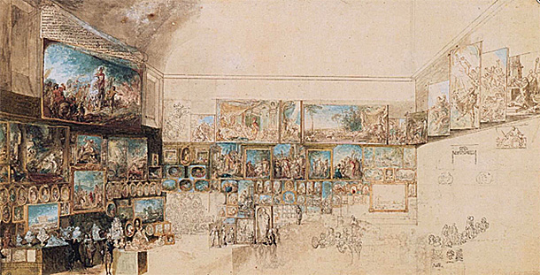Le Salon de 1765, Gabriel de Saint-Aubin, Paris, Musée du Louvre
