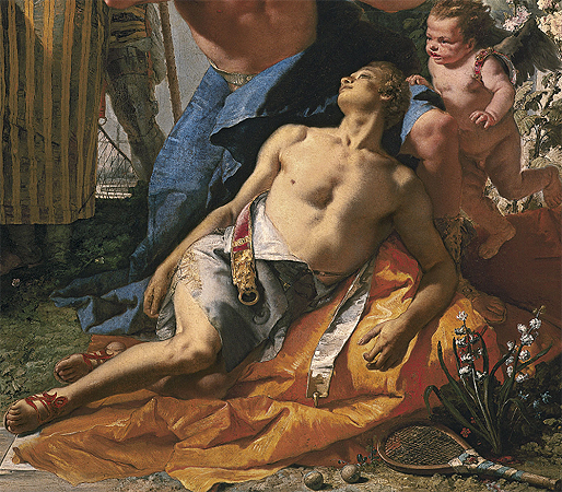 La muerte de Jacinto, 1752-1753, Giambattista Tiepolo, detalle