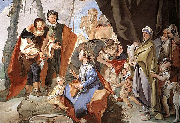 Rachel cachant les idoles, fresque, 1726-1729, Giambattista Tiepolo, Udine
