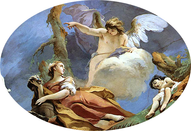 Hagar en el desierto, 1726-1729, Giambattista Tiepolo