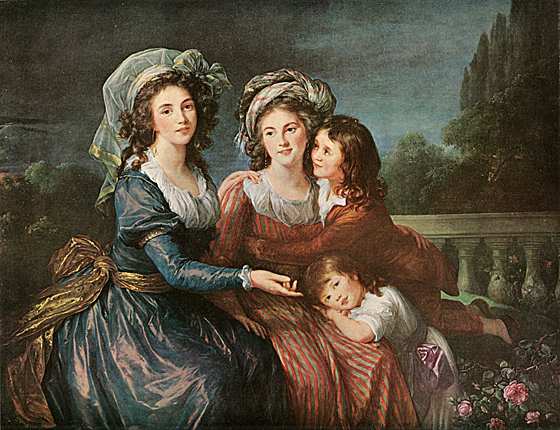 Retrato de las marquesas de Pezay y de Rougé con sus hijos, 1787, Vigée-Lebrun