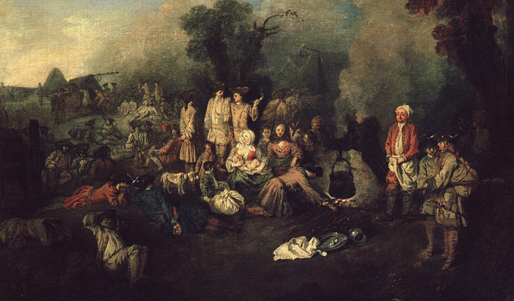 Camp volant, 1710-11, Jean Antoine Watteau