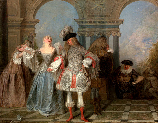 Comediantes franceses, hacia 1720, Jean Antoine Watteau