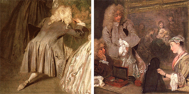 La enseña de Gersaint, 1720, Watteau, detalle