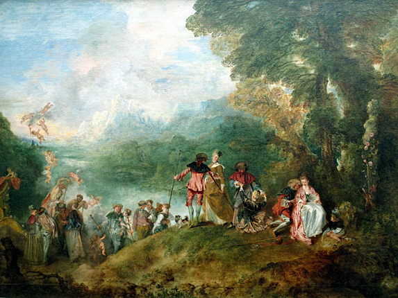 Peregrinación a la isla de Citerea, 1717, Jean Antoine Watteau
