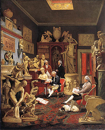 Charles Townley en su galería de esculturas, 1781-1783, Johann Zoffany