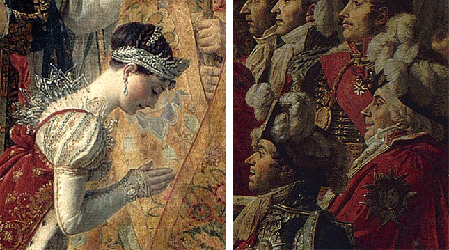 La coronación de Napoleón, David, detalle