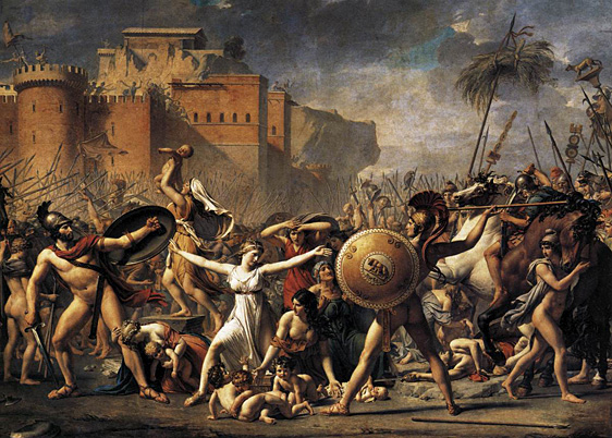 El rapto de las Sabinas, 1799, Jacques Louis David