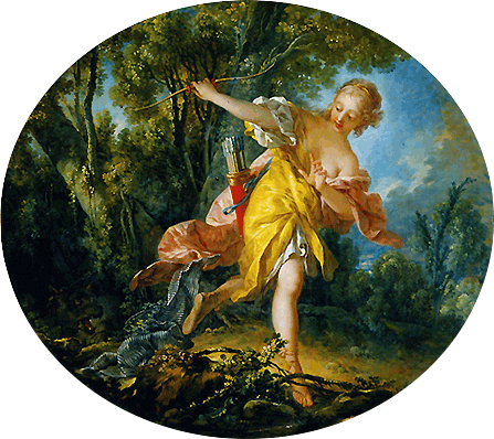 Silvia huyendo del lobo, 1756, François Boucher