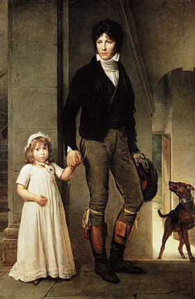 Jean-Baptiste Isabey y hija, 1795, François Gérard
