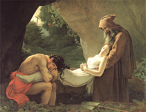 Atala en la tumba, 1808, Anne Louis Girodet