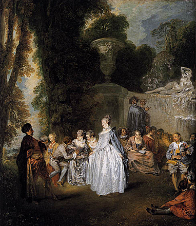 Fiestas venecianas, 1717-1718, Jean Antoine Watteau