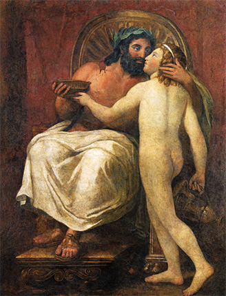 Júpiter y Ganímedes, fresco, hacia 1760, Anton Raphael Mengs