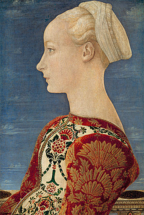 Retrato de mujer de perfil, c.1475, Antonio del Pollaiuolo, Berlín, Gemäldegalerie