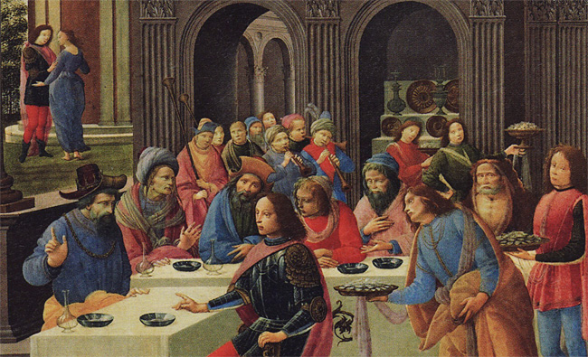 Une scène de repas, 1487, Bartolomeo di Giovanni