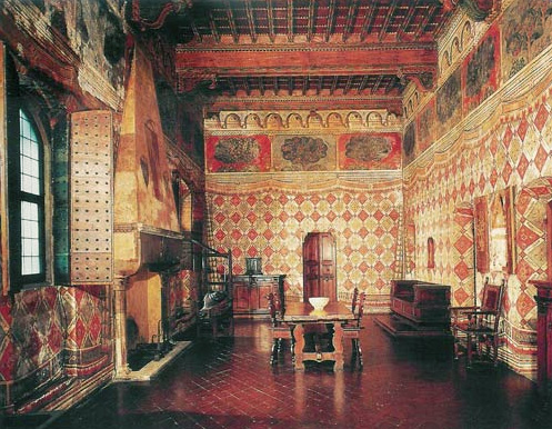 Sala del palacio Davanzati en Florencia