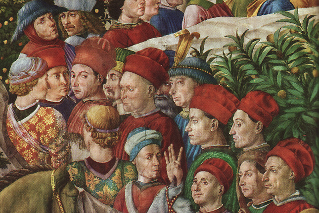 Retratos de ciudadanos de Florencia, fresco de Benozzo Gozzoli