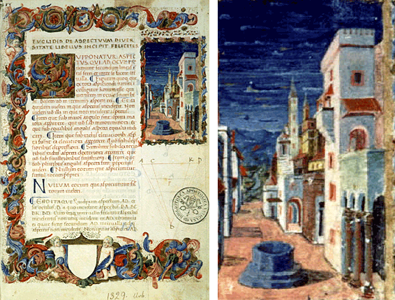 Página del manuscrito La Óptica de Euclides